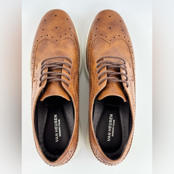 Van Heusen Luke Memory Foam Comfort Oxford Wing-Tip Shoes, Men's Size 11.5M - Picture 6 of 11